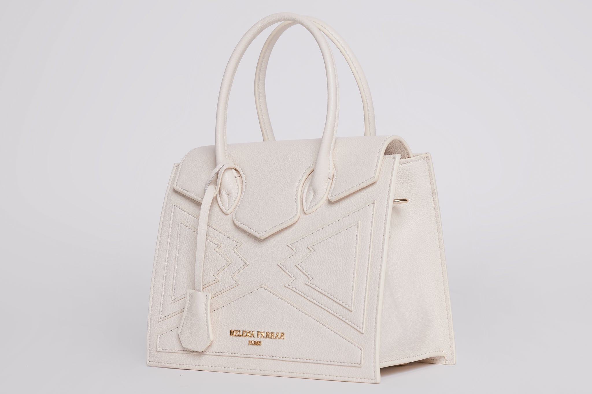 Versace, Bags, Versace White Leather Stitched Large Tote Bag