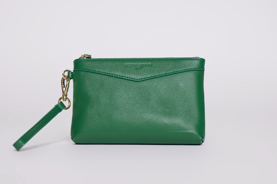 HELEN POUCH | GRASS GREEN LEATHER