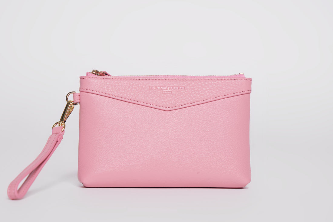 HELEN POUCH | FLAMINGO PINK LEATHER