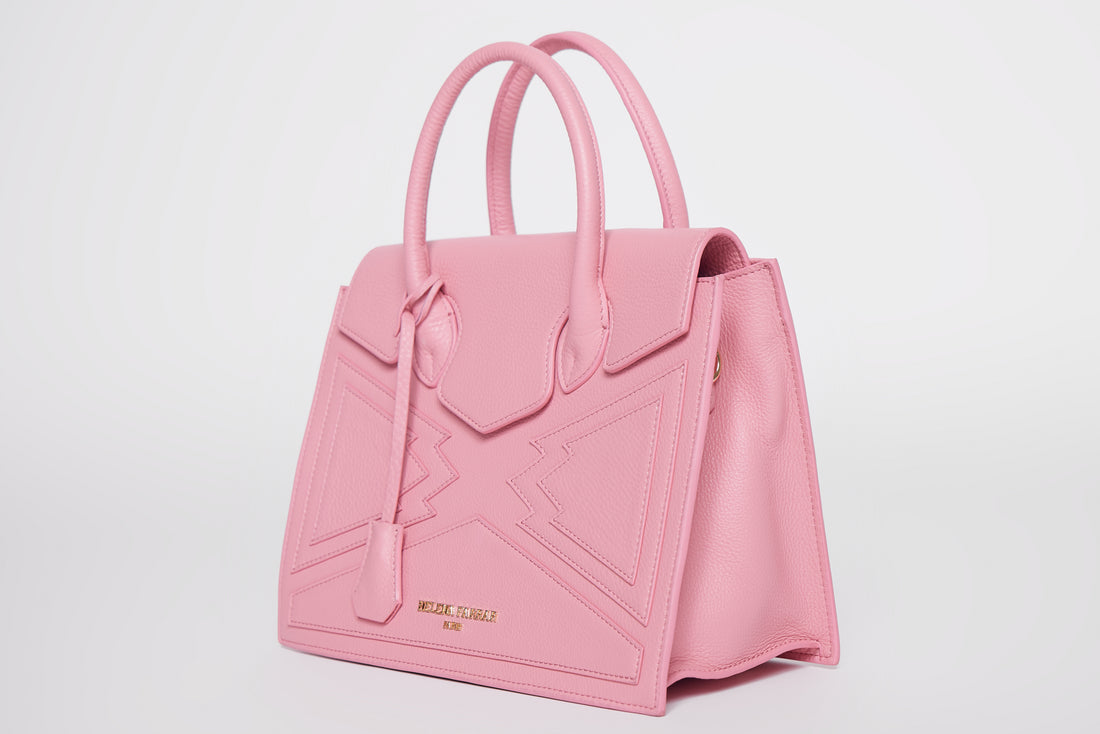 LARGE CROWN BAG | FLAMINGO PINK LEATHER