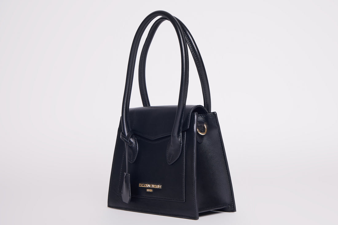 MEDIUM MERCI BAG | BLACK LEATHER