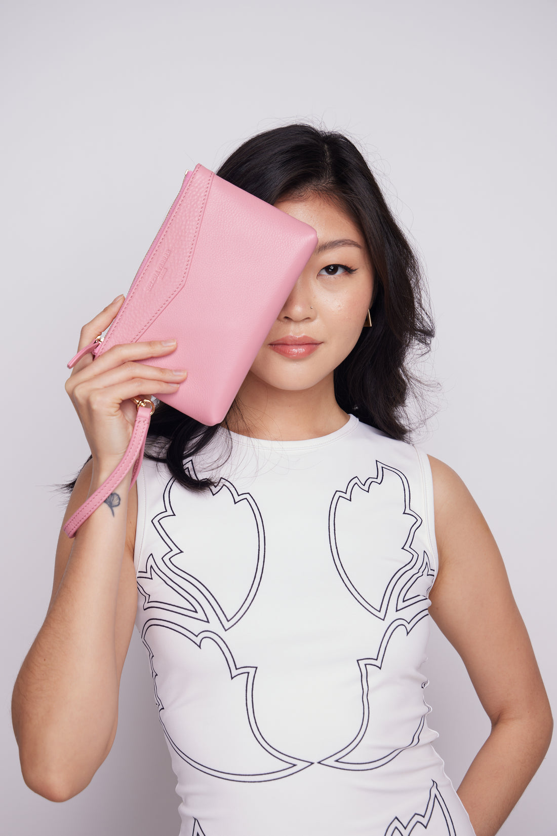 HELEN POUCH | FLAMINGO PINK LEATHER