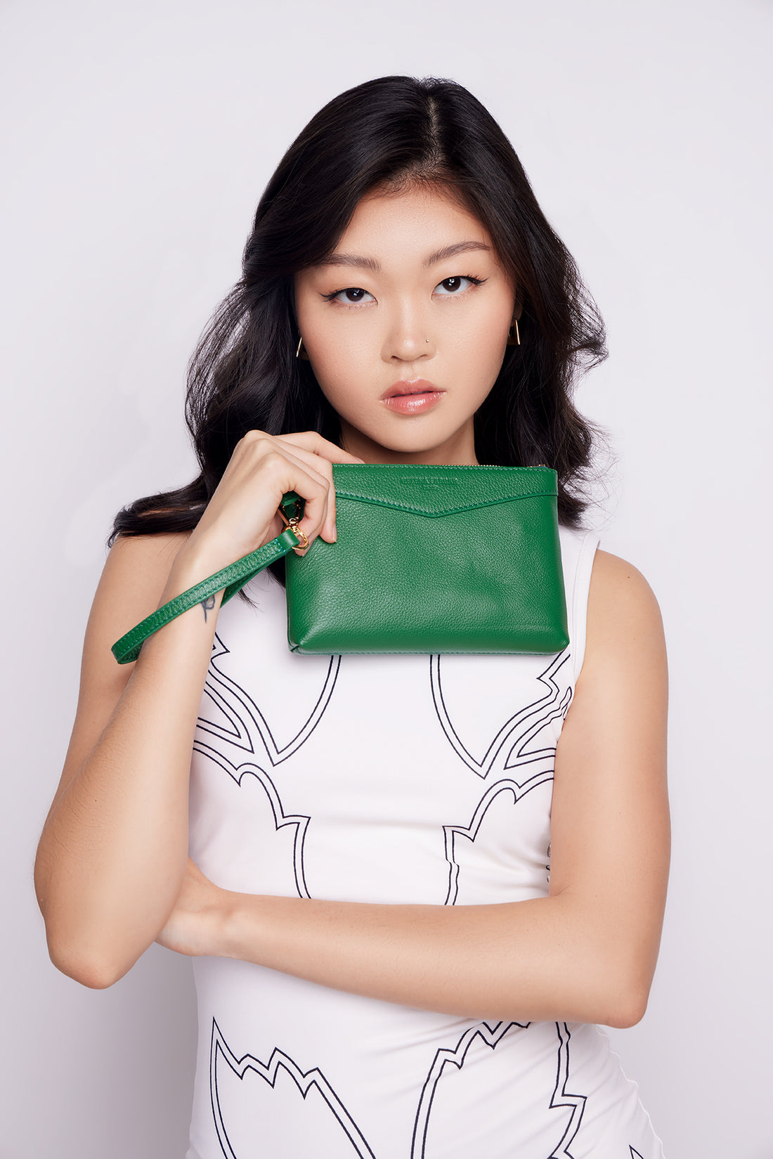 HELEN POUCH | GRASS GREEN LEATHER