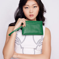 HELEN POUCH | GRASS GREEN LEATHER