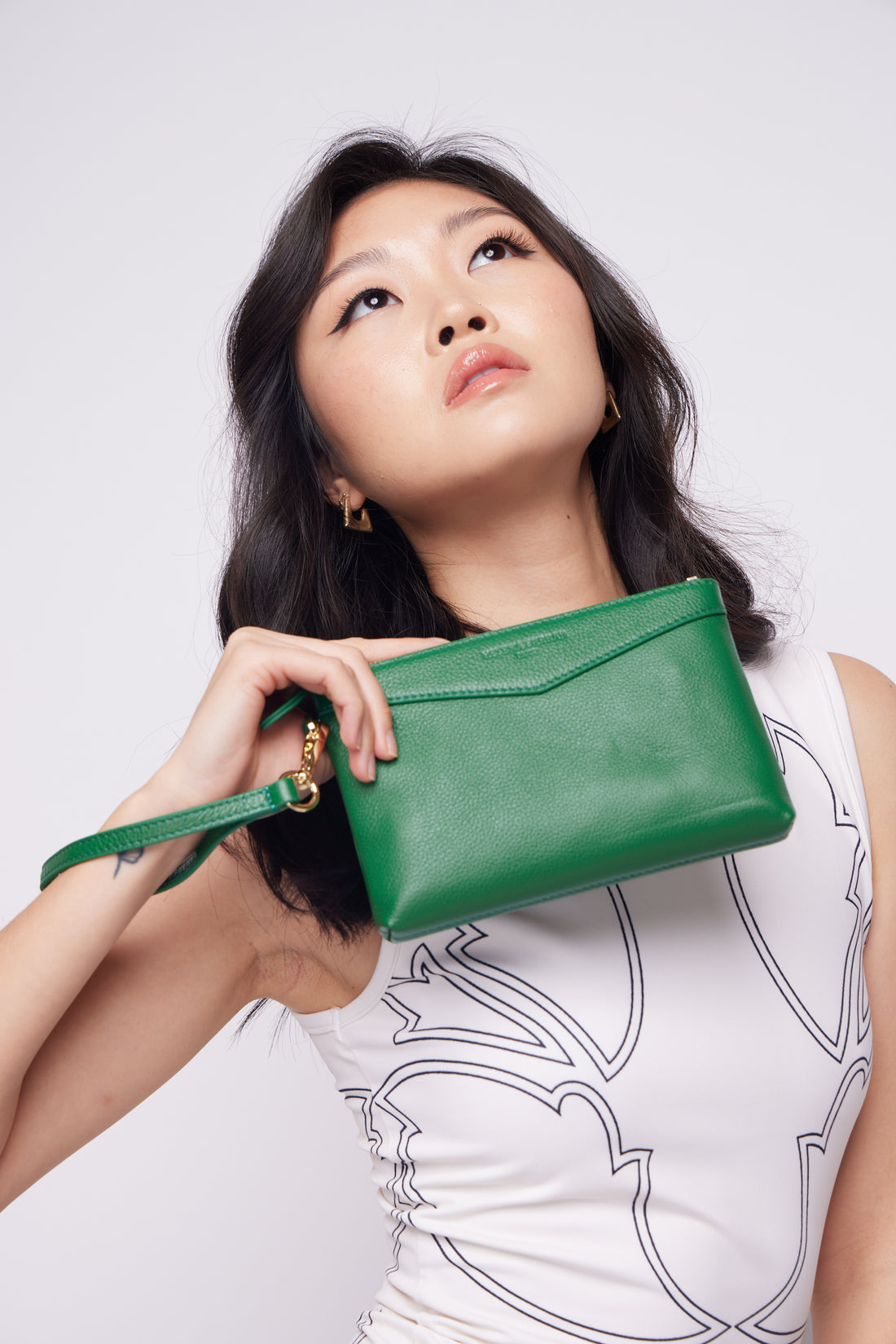 HELEN POUCH | GRASS GREEN LEATHER