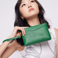 HELEN POUCH | GRASS GREEN LEATHER