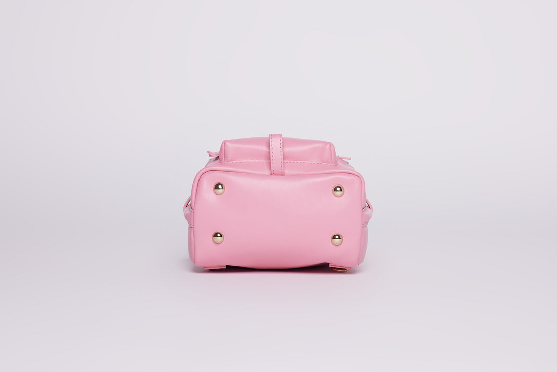 MINI LENA BACKPACK BAG | LOLLIPOP PINK LEATHER