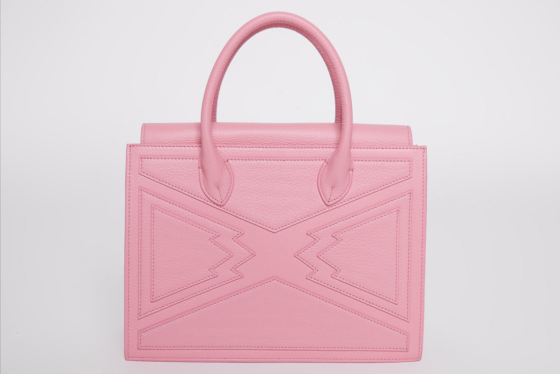 LARGE CROWN BAG | FLAMINGO PINK LEATHER